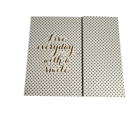 Polka Dot Calendar and Notebook with Gold Text - Picture 1 of 5